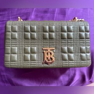 Burberry Lola Bag Small Lambskin Khaki Green